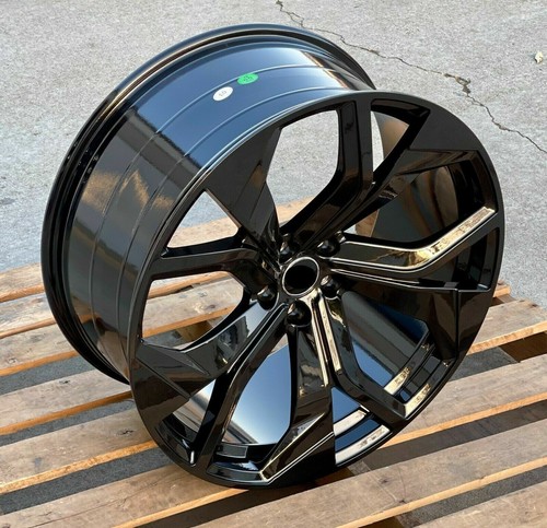 22x10 gloss black wheels - black,